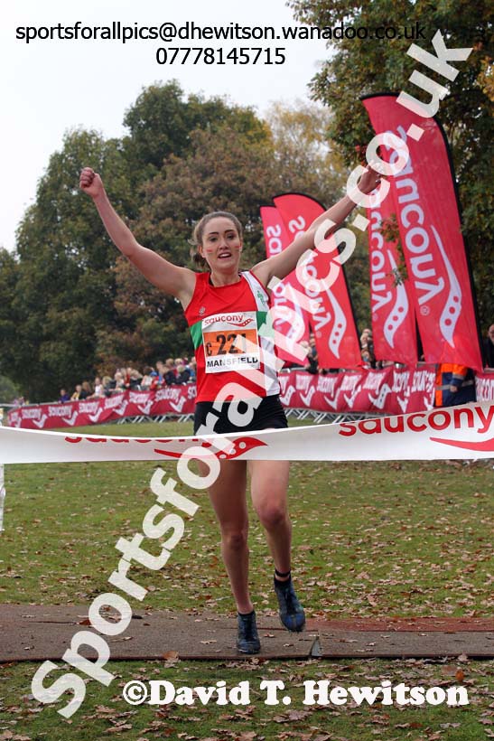 Junior women, National Cross Country Relays, Berry Park, Mansfield. Photo: David T. Hewitson/Sports for All Pics